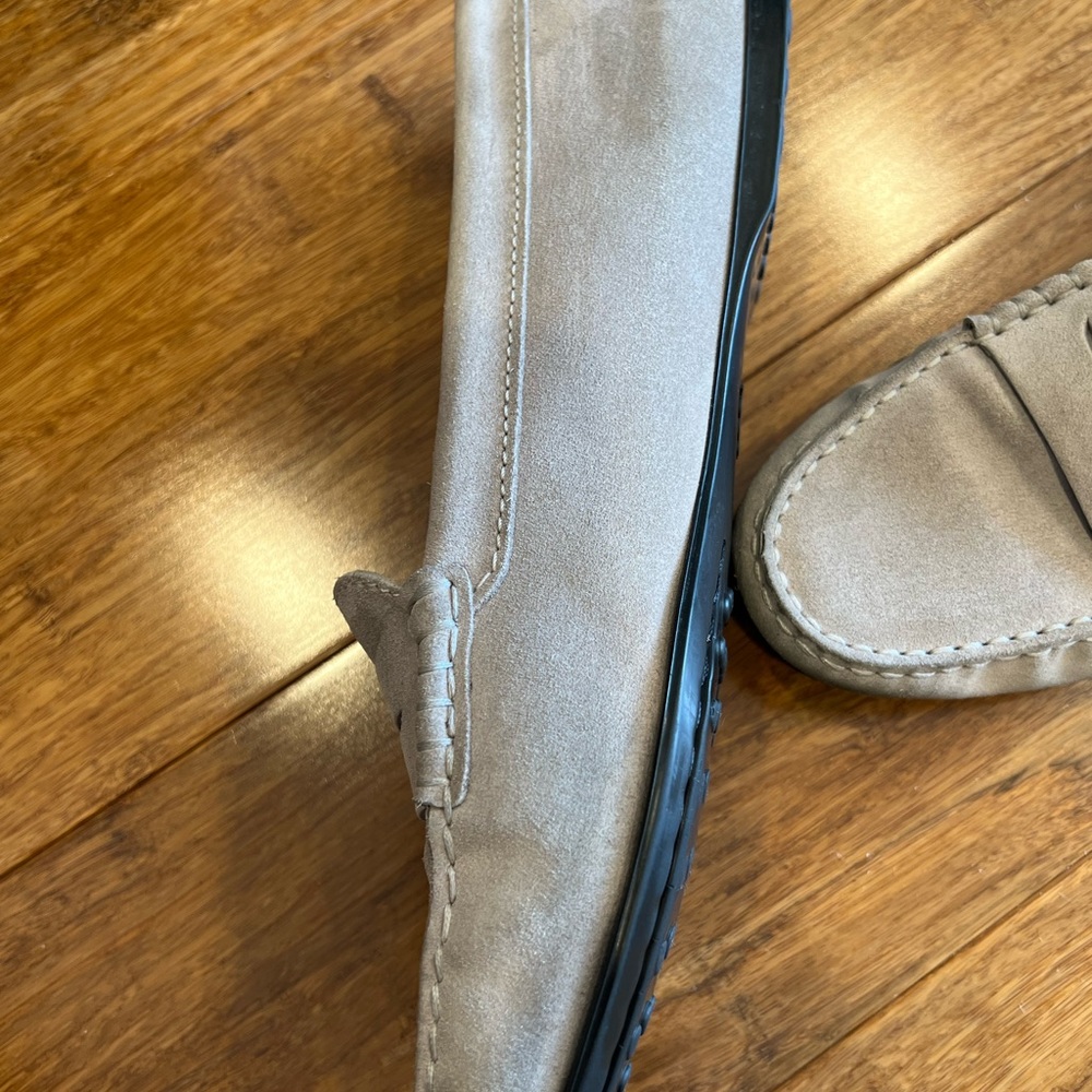 TODโS CITY GOMMINO DRIVING SHOES IN SUEDE - light grayish taupe color size 39 - Picture 13 of 16